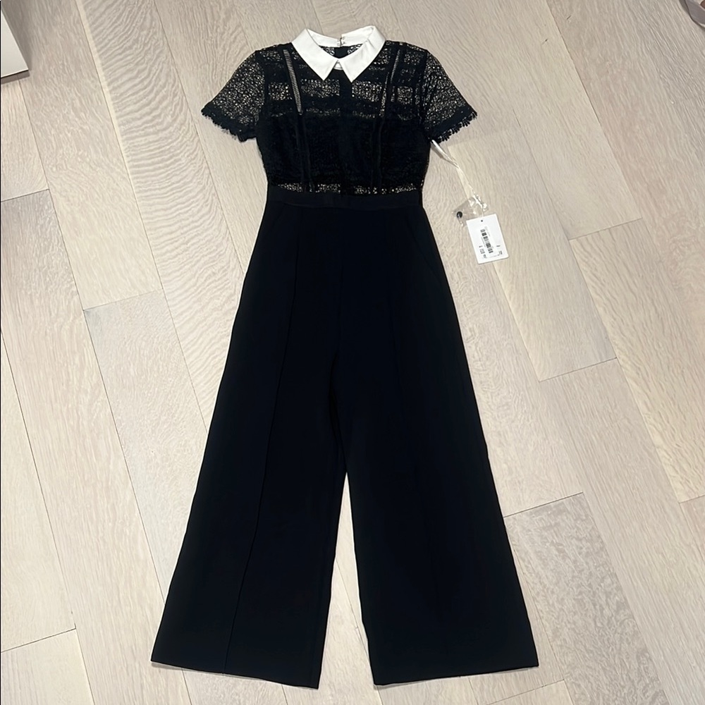Self Portrait Black Lace Jumpsuit